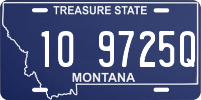 MT license plate 109725Q