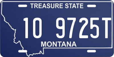 MT license plate 109725T