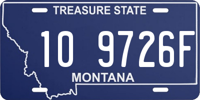 MT license plate 109726F