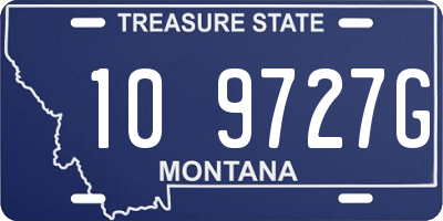 MT license plate 109727G