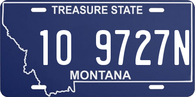 MT license plate 109727N