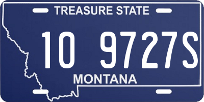 MT license plate 109727S