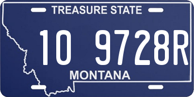 MT license plate 109728R