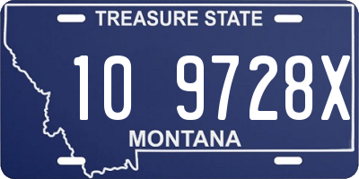 MT license plate 109728X