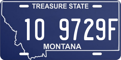 MT license plate 109729F