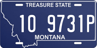 MT license plate 109731P