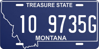 MT license plate 109735G