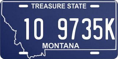 MT license plate 109735K