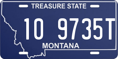 MT license plate 109735T