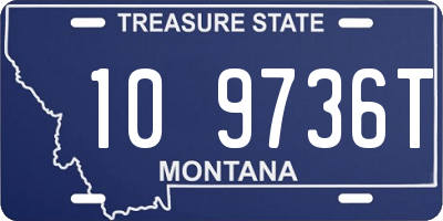 MT license plate 109736T