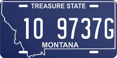 MT license plate 109737G