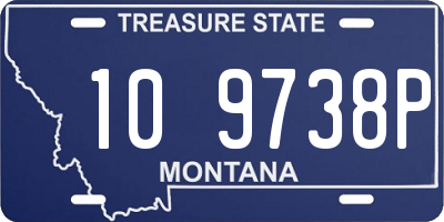 MT license plate 109738P