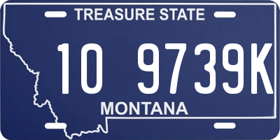 MT license plate 109739K