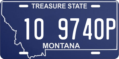 MT license plate 109740P