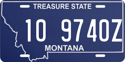 MT license plate 109740Z