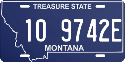 MT license plate 109742E