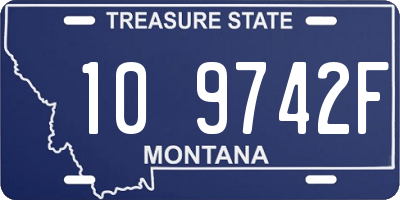 MT license plate 109742F