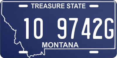 MT license plate 109742G