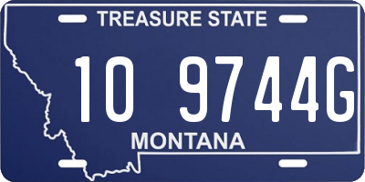 MT license plate 109744G