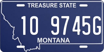 MT license plate 109745G