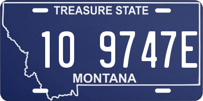 MT license plate 109747E