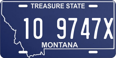 MT license plate 109747X