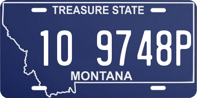 MT license plate 109748P