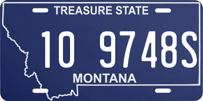 MT license plate 109748S