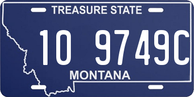 MT license plate 109749C