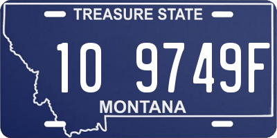 MT license plate 109749F