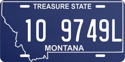 MT license plate 109749L