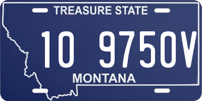 MT license plate 109750V