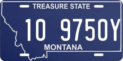 MT license plate 109750Y