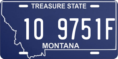 MT license plate 109751F