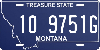 MT license plate 109751G