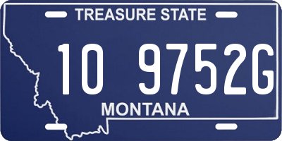 MT license plate 109752G