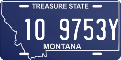 MT license plate 109753Y