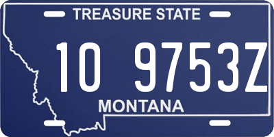 MT license plate 109753Z