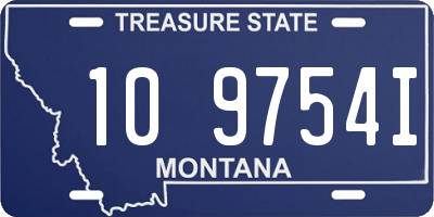 MT license plate 109754I