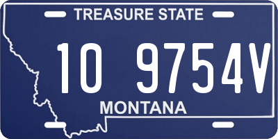 MT license plate 109754V