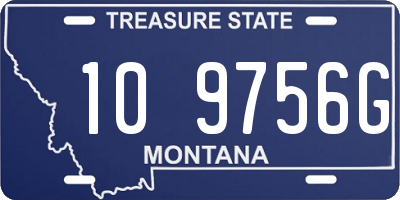 MT license plate 109756G