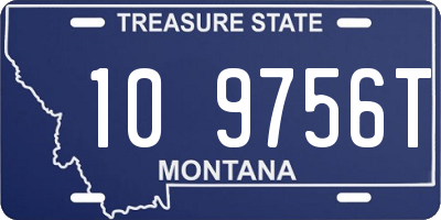 MT license plate 109756T