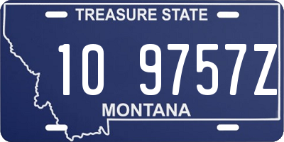 MT license plate 109757Z