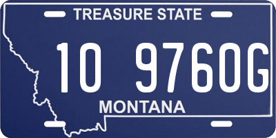 MT license plate 109760G