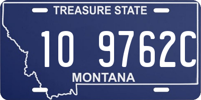 MT license plate 109762C