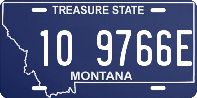 MT license plate 109766E