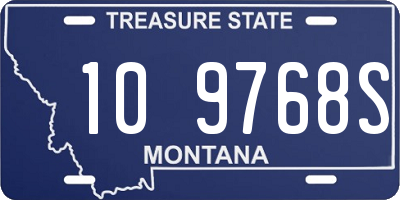 MT license plate 109768S