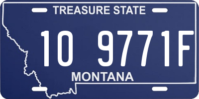 MT license plate 109771F