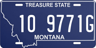 MT license plate 109771G