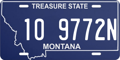 MT license plate 109772N